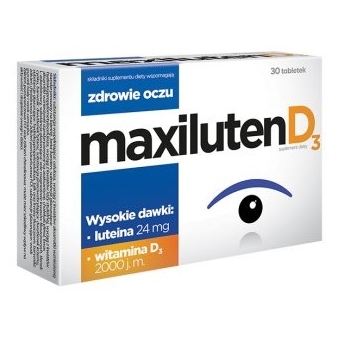 Maxiluten D3 30 tabletek cena 27,99zł