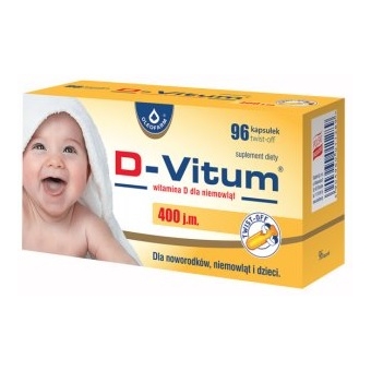 D-Vitum 400 j.m. witamina D dla niemowląt 96kapsułek cena 20,95zł