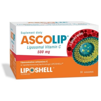 Ascolip Liposomal Vitamin C (smak wiśniowy) 30saszetek cena 71,90zł
