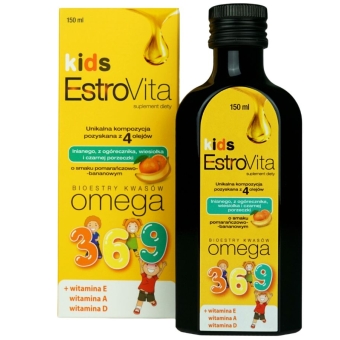 Estrovita Kids o smaku pomarańczowo-bananowym 150ml cena 41,90zł