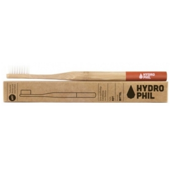 Hydrophil Naturalna wegańska szczoteczka z biodegradowalnego bambusa czerwona (średnie włosie) cena 15,25zł
