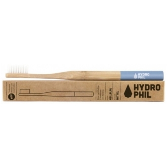 Hydrophil Naturalna wegańska szczoteczka z biodegradowalnego bambusa niebieska (średnie włosie) cena 15,65zł
