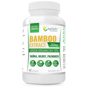 Wish Pharmaceutical Bamboo Extract 350mg 75 % krzemu włosy skóra paznokcie 60kapsułek cena 27,90zł