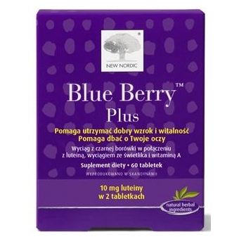 Blue Berry Plus 60tabletek New Nordic cena 59,20zł