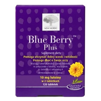 Blue Berry Plus 120tabletek New Nordic cena 102,85zł