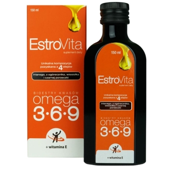 EstroVita Classic Omega 3-6-9 150ml data ważności 2024.05 cena 28,95zł