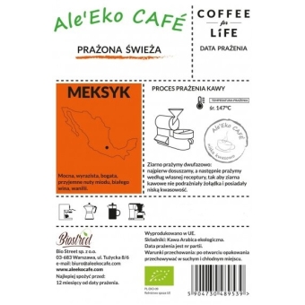 Ale'Eko CAFÉ Kawa Mielona Meksyk BIO 250 Coffee for Life cena 37,90zł
