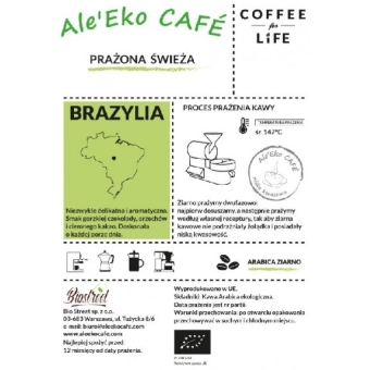 Ale'Eko CAFÉ Kawa Ziarnista Brazylia BIO 1000 g Coffee for Life cena 147,90zł
