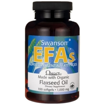 Swanson Flaxseed Oil Omega 3-6-9 1000mg 100kapsułek cena 41,90zł