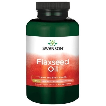 Swanson Flaxseed Oil Omega 3-6-9 1000mg 200kapsułek cena 74,90zł