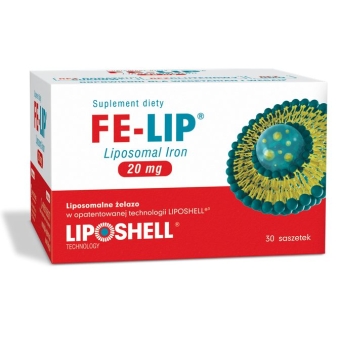 FE-LIP Liposomal Iron liposomalne żelazo 20mg 30saszetek cena 33,90zł