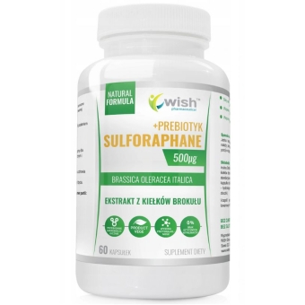 Sulforafan 500µg ekstrakt z kiełków brokułu 60kapsułek Wish Pharmaceutical cena 24,99zł