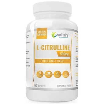 L-Cytrulina 500mg 99,5% vege 60kapsułek Wish Pharmaceutical cena 18,90zł