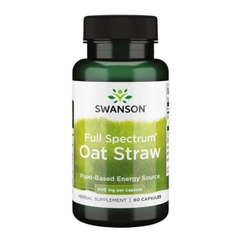 Swanson Full spectrum oat straw (owies zwyczajny) 400mg 60kapsułek cena 23,90zł