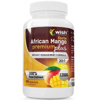 Wish Pharmaceutical African Mango Premium Plus 6000mg - afrykańskie mango 60tabletek cena 38,90