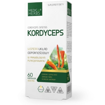 Medica Herbs Kordyceps (Cordyceps sinensis) 600mg 60kapsułek cena 24,95zł