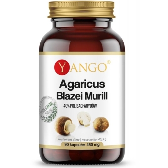 Yango Agaricus - ekstrakt 40% polisacharydów 90kapsułek cena 74,90zł