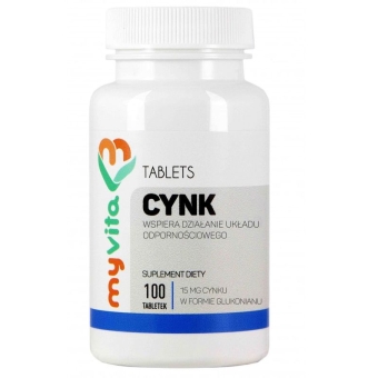 MyVita Cynk (glukonian) 15mg 100tabletek cena 18,90zł