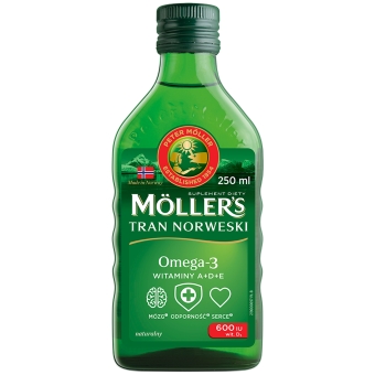 Moller's Tran Norweski smak naturalny 250ml Orkla Care cena 39,99zł