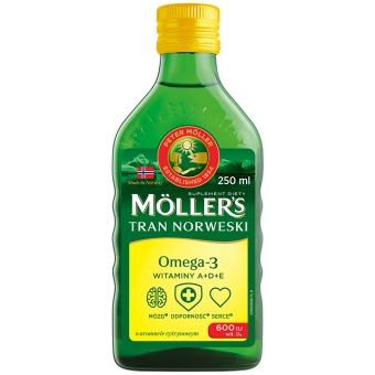 Moller's Tran Norweski smak cytrynowy 250ml Orkla Care cena 39,99zł