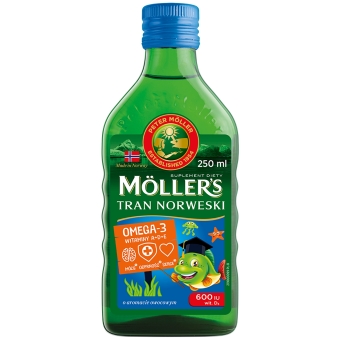 Moller's Tran Norweski smak owocowy 250ml Orkla Care cena 39,99zł