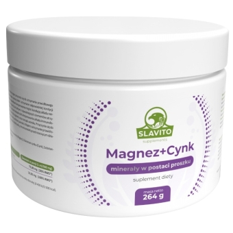 Magnez + Cynk proszek 264g Slavito cena 74,90zł