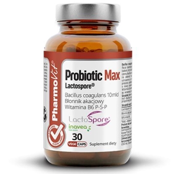 Probiotic Max Lactospore Clean Label 30kapsułek Pharmovit cena 56,90zł