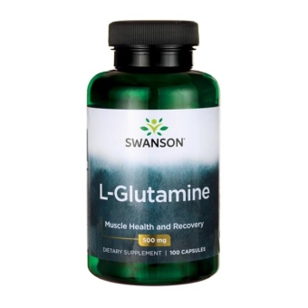 Swanson L-glutamina 500mg 100kapsułek cena 24,90zł