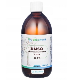 Dimetylosulfotlenek DMSO czystość 99,96% płyn 500ml ChemWorld cena 67,99zł