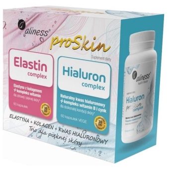 Zestaw Aliness ProSkin (Elastin Complex + Hialuron Complex) 2 x 60kapsułek cena 129,00zł