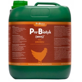 ProBiotics Pro-Biotyk (em15) dla drobiu płyn 5litrów cena 89,50zł