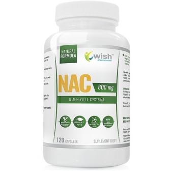 Wish Pharmaceutical NAC N-Acetylo-l-cysteina 800mg 120kapsułek cena 67,90zł
