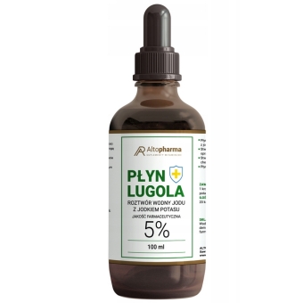 Płyn Lugola 5% jod jodek potasu czysty jod 100ml Alto Pharma cena 40,00zł