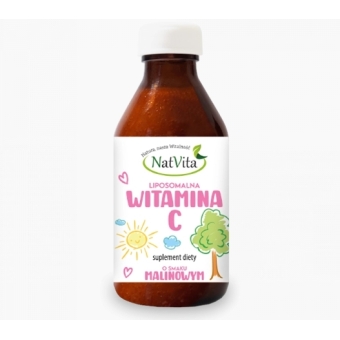 Witamina C liposomalna smak malinowy płyn 150ml Natvita cena 56,90zł