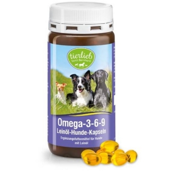 Omega 3-6-9 dla psów z olejem lnianym 180kapsułek Sanct Bernhard cena 47,90zł