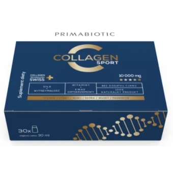 Primabiotic Collagen Sport Shot 10000mg kolagen płyn 30buteleczek po 30ml cena 259,99zł